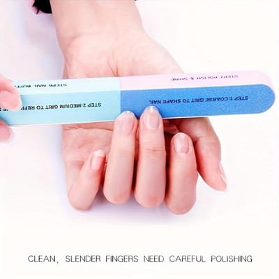 Lime Polissoir 7 Faces Professionnel Pour Nail Art Manucure Bloc de Polissage Accessoires Outils 1pcs beige