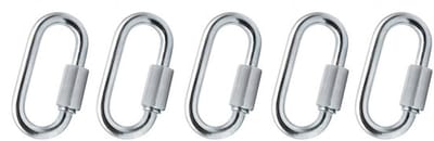 Store_8 - Ketting-noodschakels - Snelsluitingen - Veilig en sterk - Verzinkt - Staal - Voor veiligheidstechniek - 5 stuks