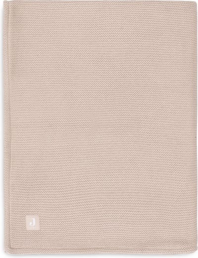 Jollein - Deken Ledikant 100x150cm Basic Knit - Dekentje Baby - Wild Rose/Fleece