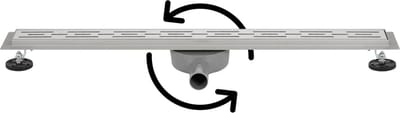 Saqu Twist Drain complete douchegoot inclusief rooster 70cm RVS