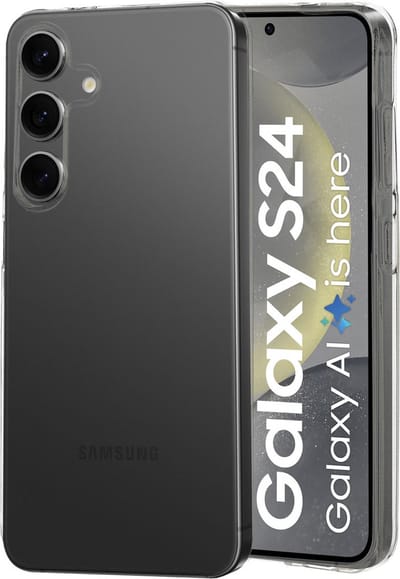 Mobiparts hoesje geschikt voor Samsung Galaxy S24 - Zacht TPU - Schokabsorberend TPU - Grip Coating - Transparant