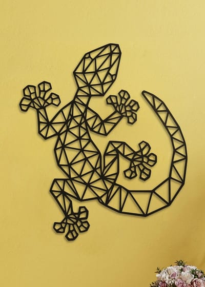 Wanddecoratie Polygon | Gekko - L (50x60cm)