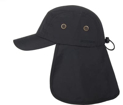 Hatland - UV pet met nekbescherming voor heren - Tropic - Antraciet - maat Onesize