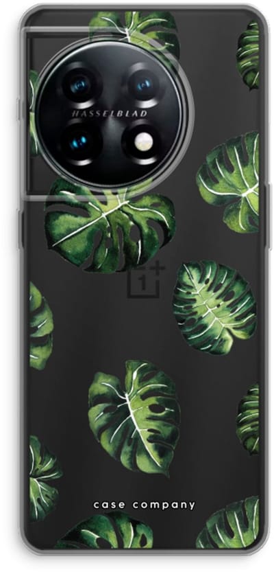 Case Company® - Hoesje geschikt voor OnePlus 11 hoesje - Tropische bladeren - Soft Cover Telefoonhoesje - Bescherming aan alle Kanten en Schermrand