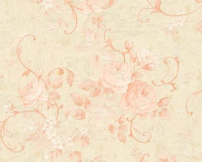 KLASSIEK BLOEMEN BEHANG - Roze Creme Goud - Bloemenmotief - AS Creation Romantico