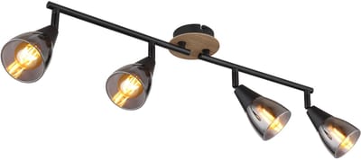 Opbouwspots MUBBY 4-lichts Bruin E14