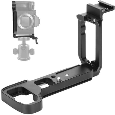 Allecto - Hot Shoe Mount Quick Release Plate - Lichtgewicht Accessoire - Zwart - Perfect voor Fotografieliefhebbers - Voor A7M3 A7R3 A9