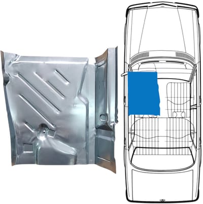 Reparatiepaneel voorste vloer voor Mercedes W123 1975-1985 / Links