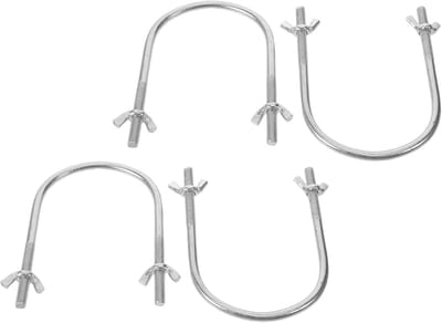 Radiator Wiel Haken - Verwarming Onderdelen - Mobiele Verwarming - U-Vorm Stabiliteit - 10.5 cm - Zilver