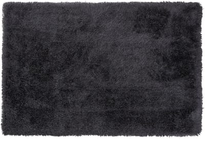 CIDE - Shaggy vloerkleed - Zwart - 140 x 200 cm - Polyester