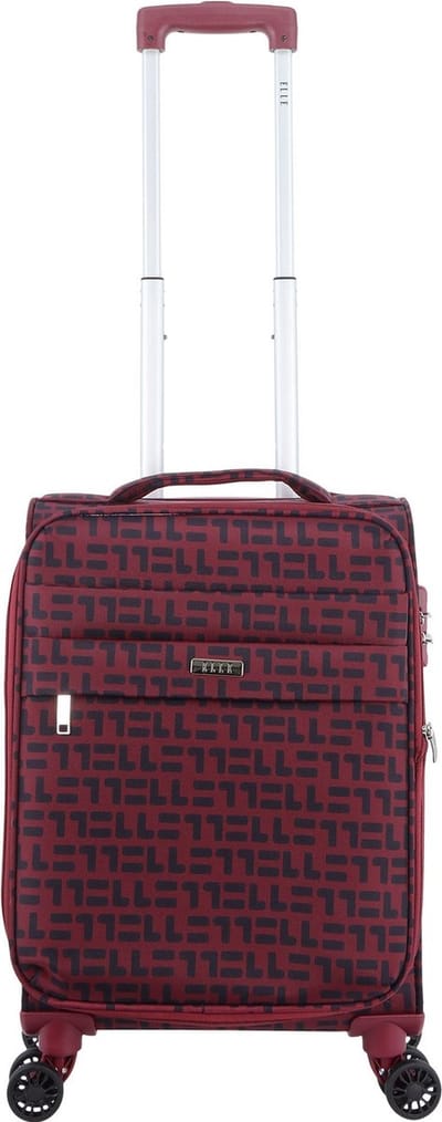 ELLE Couture Handbagage Zachte Koffer / Trolley / Reiskoffer - 53 cm (Small) Rood - Rood / Small