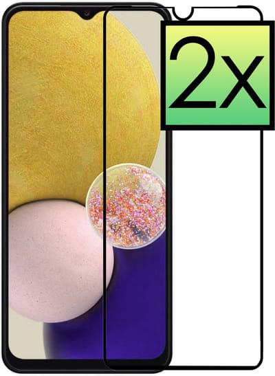 Screenprotector - 2 Stuks - Geschikt voor Samsung Galaxy A13 4G - Full Cover - Beschermglas - Gehard Glas - Tempered Glass - Screen Protector