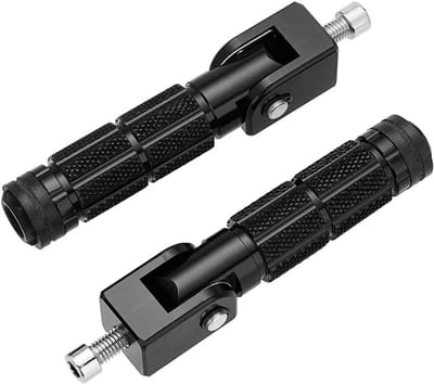 M8 Universele Inklapbare Motor Voetsteunen, 2-delige Antislip Aluminium Pedalen geschikt voor Motor Elektrische Auto, 90 Graden Inklapbare Steunsteel, 8mm