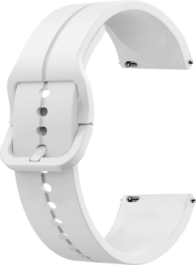 Siliconen bandje - geschikt voor Garmin Venu (2 Plus) / Venu SQ (2) / Vivomove (Style - Sport) / Vivoactive 3 / 5 / 6 / Forerunner 55 / 165 / 245 / 645 / 570 - 42mm - wit