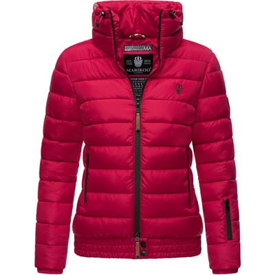 Marikoo dames gewatteerde jas Poisen met hoge kraag & teddyfleece zakken