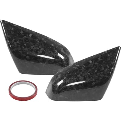 Paire de caches de rétroviseur extérieur Décoration en fibre de carbone sèche Compatible avec TESLA MODEL S 2012‑2021 Carbon fiber