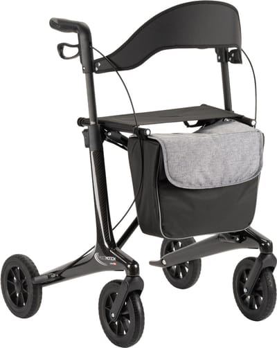 MultiMotion - Carbon rollator maat M - 5,5 kg - Softwielen - Carbonkleur