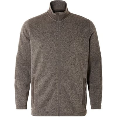 LIVERGY Heren fleecevest - Plus size (Bruin, XXL)