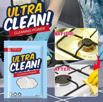 TLVX Reinigingspoeder / Cleaning Powder / Power Cleaning / Snel en effectief verwijderen van vuil / vet / vlekken / Toepasbaar op RVC / Chrome / Kleding stof / Glas / PVC / Kunststoffen / Keuken / Afzuigkap / Pannen / Fornuis schoon / Remover 25G