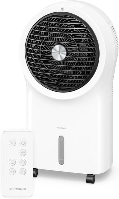Luchtkoeler Ventilator - Verdampingskoeler Mobiel - Ruimte Verkoelen - Met Afstandsbediening - 6 Liter Tank - Wit