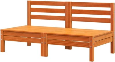 Tuinbanken 2 stuks - Modulaire bank - Ontspannen in tuin - Massief grenenhout - 635 cm breed - Wasbruin