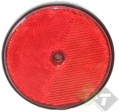 Reflector Rood, rond 85mm, E3 gekeurd