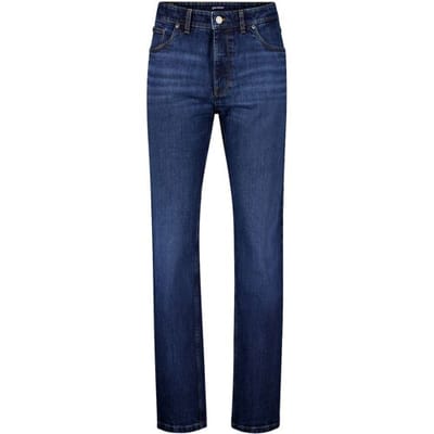 Gardeur Jeans Reza Blue Roots Authentic Denim Look Structure Comfort Stretch Dark Stone Blue Used / male