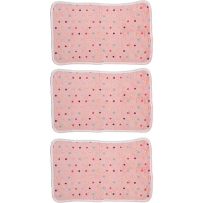 3 Stuks Hondendekens Superzacht Warm Koraalfleece Gestippelde Print Huisdier Slaapmat voor Honden Katten Puppy Roze L L roze