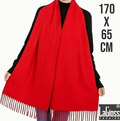LaGloss® Elegante Rode Sjaal - Perfect voor Feestelijke Gelegenheden - 170 x 65 cm %%