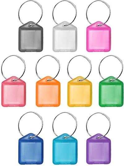 CombiCraft Mini XS openklapbare sleutellabels 38x22mm kleurenmix - 100 stuks
