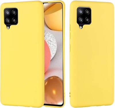 Hoesje Geschikt Voor Samsung Galaxy A42 hoesje - A42 5G hoesje Geel - Hoesje Geschikt Voor Samsung Galaxy A42 hoesje Nano Liquid siliconen Backcover- hoesje Hoesje Geschikt Voor Samsung Galaxy A42