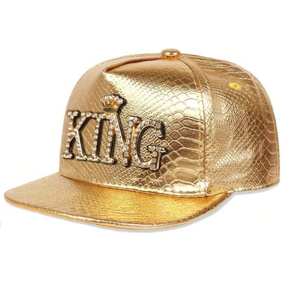 Unisex Koningspatroon Leer Hip-Hop Hoeden Lente Herfst Buiten Verstelbaar Casual Baseballpetten Zonbescherming Hoed beige