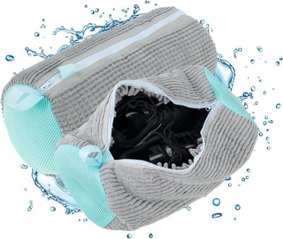 Set van 2 Herbruikbare Schoenwaszakken, Waszak voor Schoenen, Bescherming voor Schoenen in de Wasmachine, Ideaal voor Sport- en Wandelschoenen