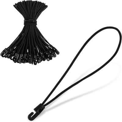 25 Stuks Elastische Band met Haken – 25 cm Expansor voor Schaduwdoeken, Zeilen en Zonwering Accessoires