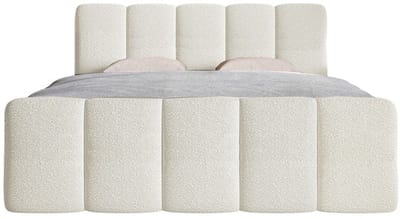 Boxspringbed Manitoba - Bouclé stof - 180 x 200 cm - Crème