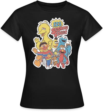 Sesamstraat 123 Sesame Street Groep T-Shirt Dames