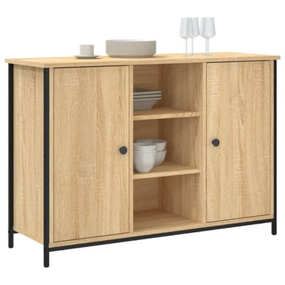 vidaXL - Dressoir - 100x35x70 - cm - bewerkt - hout - sonoma - eikenkleurig