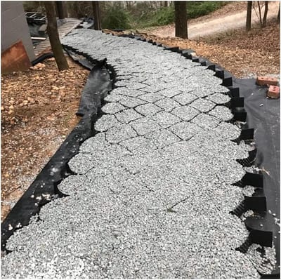 Grondrooster - Grindstabilisator - Opritten Stabiliseren - Snijbaar Ontwerp - 4x5 Meter - Zwart