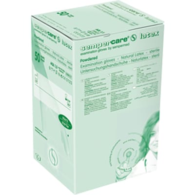 Sempercare Latex Handschoenen steriel | doos 50 stuks - per stuk verpakt