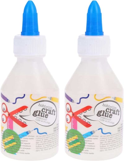 Topwrite Hobby lijm - 2x - 100 ml - transparant - snel drogend - met doseerdop - kindvriendelijk