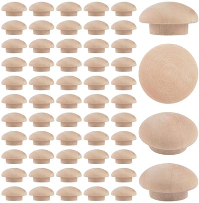 Dailygoods- Beukenhouten Stoppen Set van 120 - 15 x 10 mm - Geperforeerde Pluggen - Duurzaam Hout - Inbouwtype - Minimalistisch Ontwerp - Houtpluggen