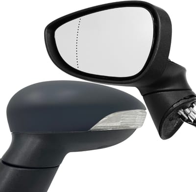 BILMAX Linker Buitenspiegel Vervanging voor Ford Fiesta / Fiesta Van 2008–2012, Elektrisch Verstelbaar, Elektrisch Inklapbaar, Verwarmd, Met Richtingaanwijzer, Gegrond, 8-Pins (Bestuurderszijde)