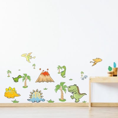 Muursticker dinosaurussen | kinderkamer jongen muurdecoratie versiering |