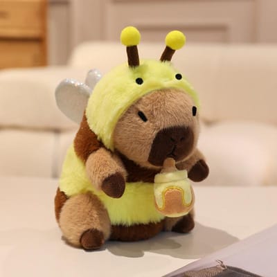 20cm Schattig Capybara Pluche Speelgoed Neus Treklijn Pop Capibara Cosplay Bij Dinosaurus Varken Konijn Haai Kakkerlak Cadeau 20cm