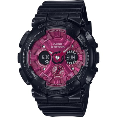 Casio G-SHOCK Heren Hars 200M Waterbestendig Digitaal Schokbestendig Kwarts Horloge GMA-S120RB-1A zwart