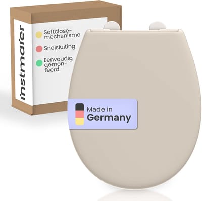 instmaier Alma - toiletzitting - Made in Germany - duroplast - ovale vorm - Pergamon Wit