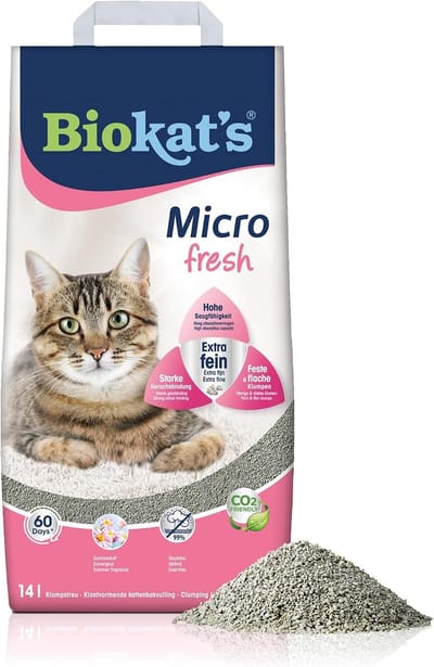 Kattenbakvulling Klontvormend - Fijne Korrel - Geur Neutraliseren - Extra Fijne Korrel - 14 Liter - Natuurlijk