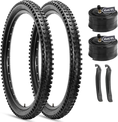 Fietsbanden en Binnenbanden - MTB Banden Set - Mountainbiken - Knobbelig Loopvlak - 29x2.4 inch - Zwart