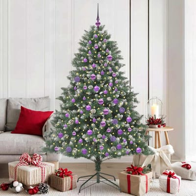 vidaXL - Kunstkerstboom - Groen - 180 - cm - PVC - en - Plastic - en - Staal