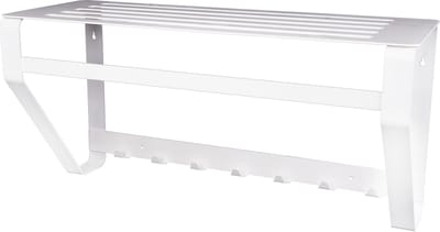 Gorillz Iron - Wandkapstok Met Hoedenplank - 7 Haken Muur Kapstok - Wit